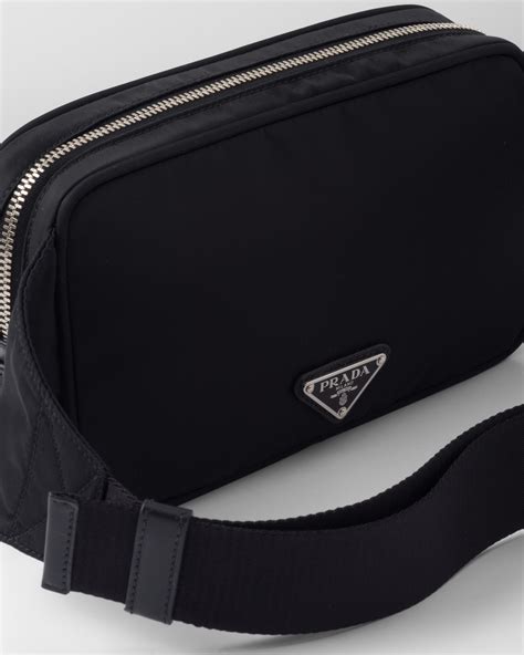 prada black re-nylon belt bag|prada nylon bag re edition.